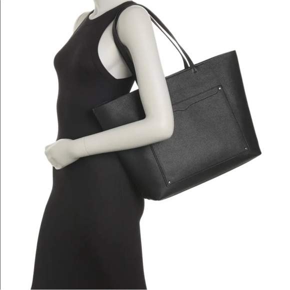 Rebecca Minkoff Black Structured Tote Bag - Picture 1 of 6
